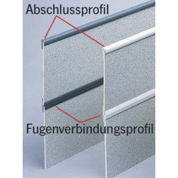 Internal profiles connecting cladding panels 2-2m