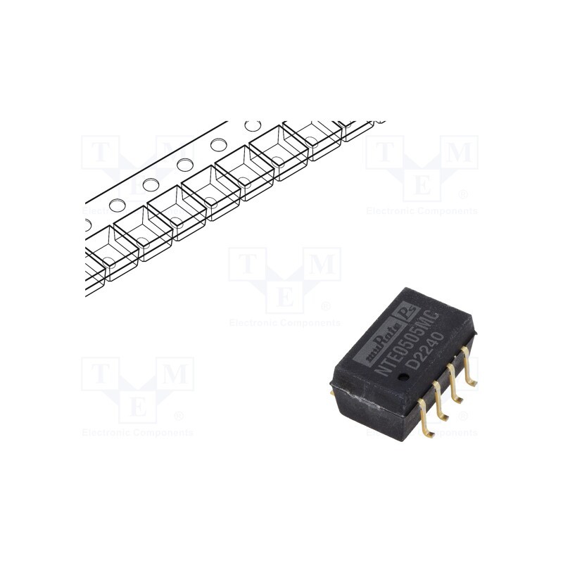 1 pcs x Murata Power Solutions - NTE0505MC-R - Converter: DC/DC, 1W, Uin: 4.5÷5.5V, Uout: 5VDC, Iout: 200mA, SMD