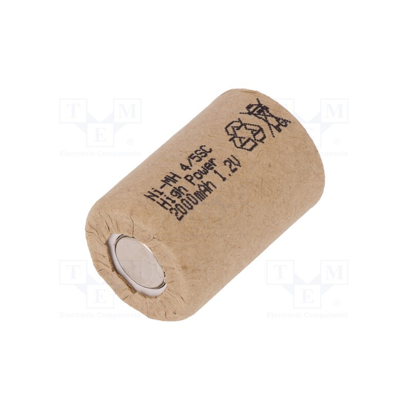 1 pcs x JJJ - J-4/5SC2000P - Re-battery: Ni-MH, 4/5SC, 1.2V, 2000mAh, Ø22x32.5mm