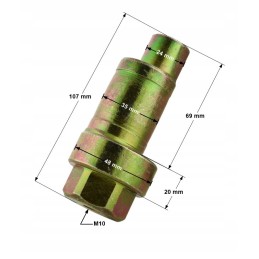 Eccentric mast tilt pin for Toyota 7 series