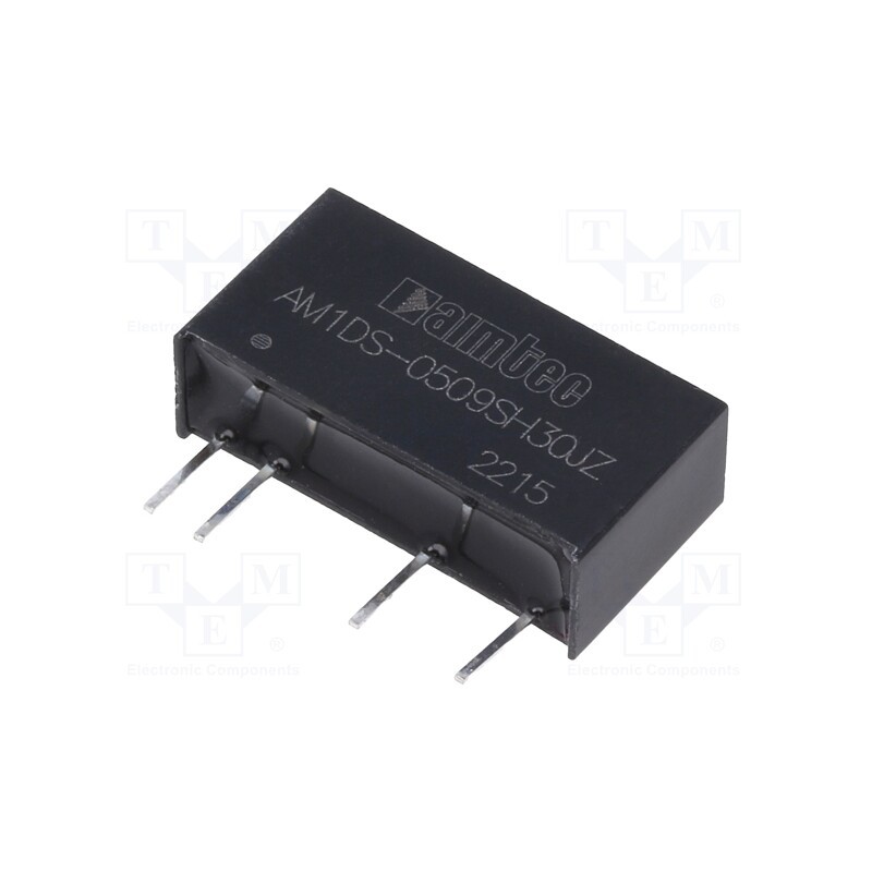 1 pcs x AIMTEC - AM1DS-0509SH30JZ - Converter: DC/DC, 1W, Uin: 4.5÷5.5V, Uout: 9VDC, Iout: 112mA, SIP7