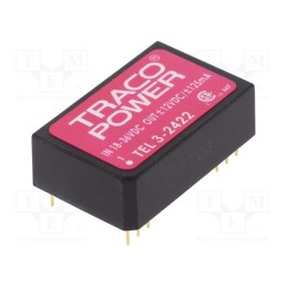 1 pcs x TRACO POWER - TEL 3-2422 - Converter: DC/DC, 3W, Uin: 18÷36V, Uout: 12VDC, Uout2: -12VDC, DIP24