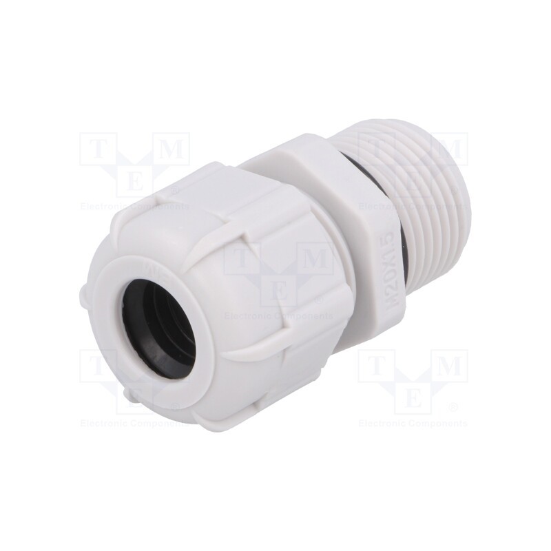 1 pcs x BM GROUP - BM4920L - Cable gland, with long thread, M20, 1.5, IP68, polyamide, grey