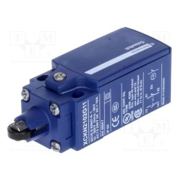 1 pcs x TELEMECANIQUE SENSORS - XCKN2102G11 - Limit switch, oblong plastic roller Ø11mm, NO + NC, 10A, PG11