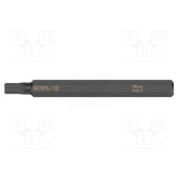 1 pcs x WERA - 5018155001 - Screwdriver bit, inch,Hex Plus key, HEX 5/32', Overall len: 70mm