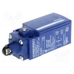 1 pcs x TELEMECANIQUE SENSORS - XCKN2103G11 - Limit switch, transversal plastic roller Ø11mm, NO + NC, 10A