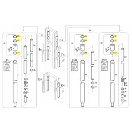 Linde 394 lift cylinder seals 0009608117