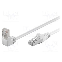 1 pcs x Goobay - 94178 - Patch cord, F/UTP, 5e, stranded, CCA, PVC, white, 1m, 26AWG, shielded