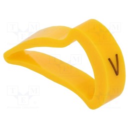 1 pcg x KURANT - MZ-5/V -AS - Markers, Marking: V, 15÷20mm, H: 25mm, A: 16mm, -30÷100°C, leaded