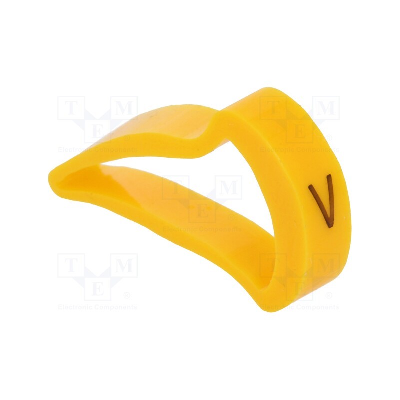 1 pcg x KURANT - MZ-5/V -AS - Markers, Marking: V, 15÷20mm, H: 25mm, A: 16mm, -30÷100°C, leaded