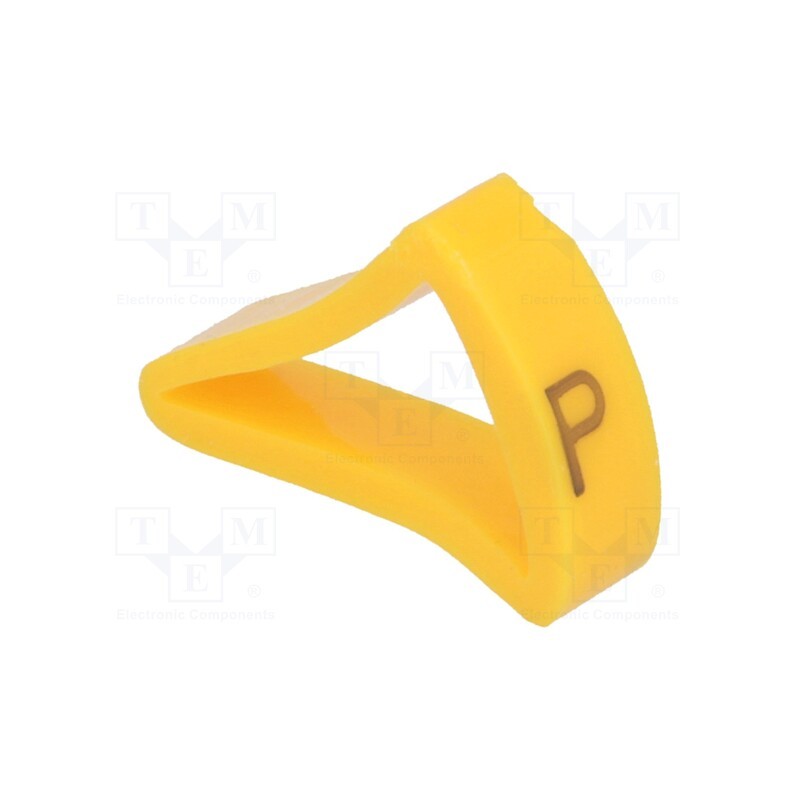 1 pcg x KURANT - MZ-4/P -AS - Markers, Marking: P, 10÷16mm, H: 21mm, A: 15mm, -30÷100°C, leaded