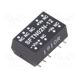 1 pcs x MEAN WELL - SFTN02N-12 - Converter: DC/DC, 2W, Uin: 21.6÷26.4V, Uout: 12VDC, Iout: 33÷167mA