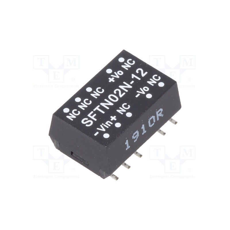 1 pcs x MEAN WELL - SFTN02N-12 - Converter: DC/DC, 2W, Uin: 21.6÷26.4V, Uout: 12VDC, Iout: 33÷167mA