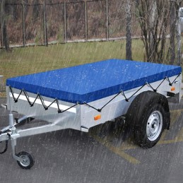 Universal tarpaulin for a flat tarpaulin trailer
