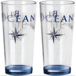 Brunner blue ocean glass 400 ml 2 pcs