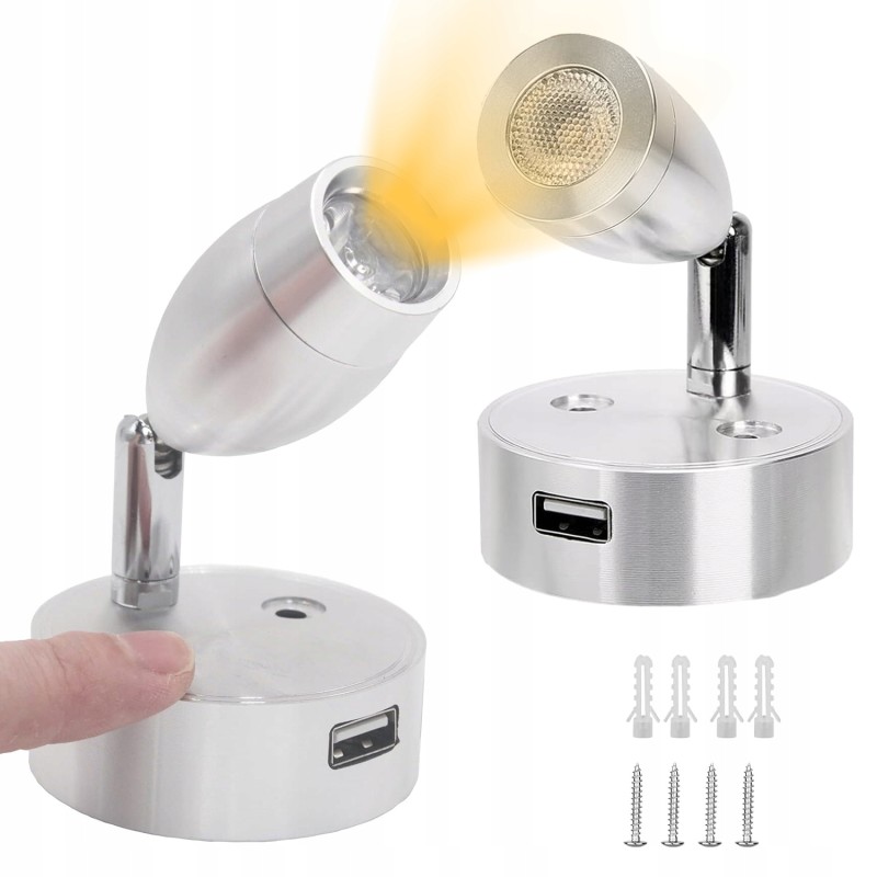 LED ceiling lamp 12v touch light for RV campers 2pcs