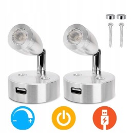 Touch ceiling lamp lighting for campers trailer cabins 12v 2pcs