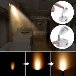 LED ceiling lamp touch lighting for campers trailers 12v 2pcs