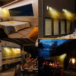 Lighting touch ceiling lamp 12v LED for RV campers trailer 2 pcs