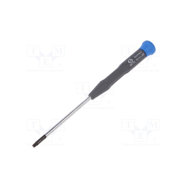 1 pcs x C.K - T4877X 15 - Screwdriver, Torx®, precision, TX15, PRECISION, Blade length: 80mm
