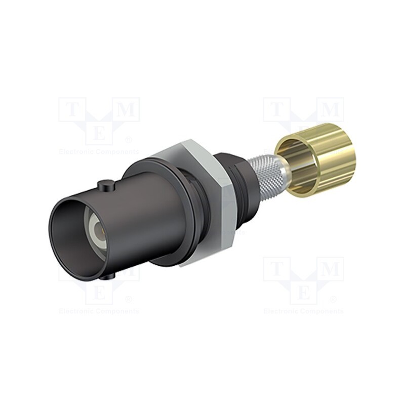 1 pcs x STu00c4UBLI - 67.9767-21 - Connector: BNC, socket, black, Connection: screwed,crimped