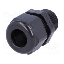 1 pcs x HELUKABEL - HSK-L M20 RAL9005 99851 - Cable gland, with long thread, M20, 1.5, IP68, polyamide, black