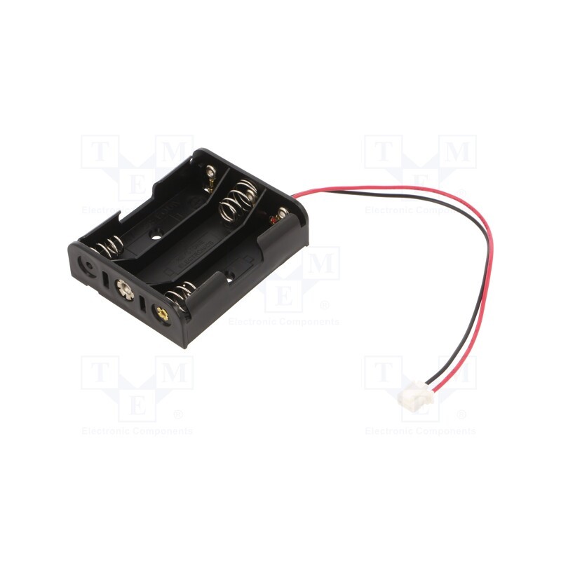 1 pcs x KEYSTONE - 2465CN - Holder, AA,R6, Batt.no: 3, 3pin,leads 150mm,terminal