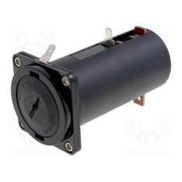 1 pcs x BULGIN - BX0016 - Holder, D,R20, Batt.no: 1, soldering lugs, black, UL94V-0, -30÷70°C