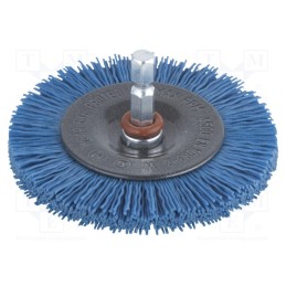 1 pcs x WOLFCRAFT - 2726000 - Wheel brush, 75mm, Mounting: 1/4',hexagonal, wire, W: 10mm