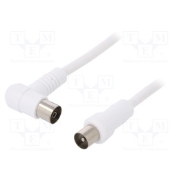 1 pcs x Goobay - 67360 - Cable, 75Ω, 2.5m, shielded, twofold, white