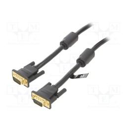 1 pcs x VENTION - DADBG - Cable, D-Sub 15pin HD plug,both sides, black, 1.5m, Øcable: 6mm