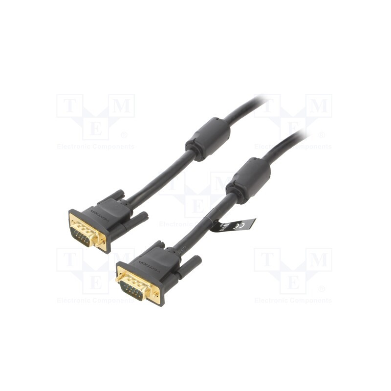 1 pcs x VENTION - DADBG - Cable, D-Sub 15pin HD plug,both sides, black, 1.5m, Øcable: 6mm