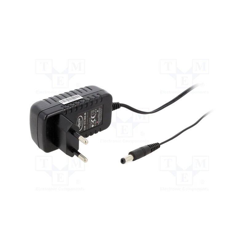 1 pcs x CELLEVIA POWER - CLW-1212-W2E-EB25 - Power supply: switched-mode, plug, 12VDC, 1A, 12W, Plug: EU, 83%