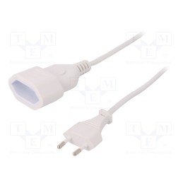 1 pcs x LOGILINK - CP125 - Extension lead, Sockets: 1, white, 1m