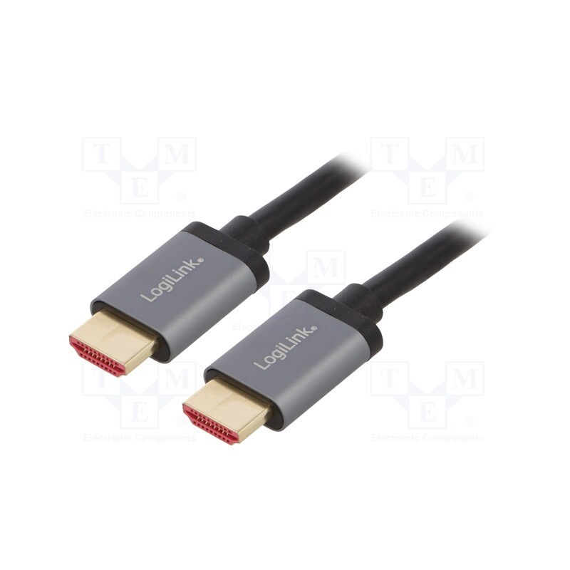 1 pcs x LOGILINK - CHA0105 - Cable, HDMI 2.1, HDMI plug,both sides, 2m, black