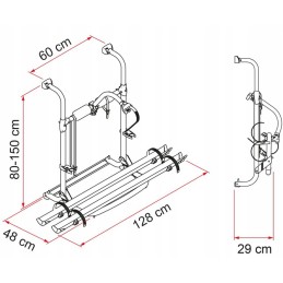 Bicycle carrier for Fiamma camper trailer