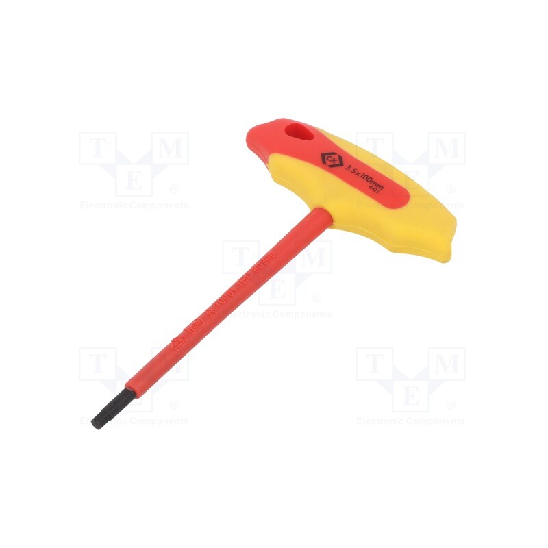 1 pcs x C.K - T4422 035 - Screwdriver, insulated, hex key, HEX 3,5mm, Blade length: 100mm