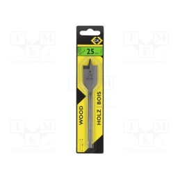 1 pcs x C.K - T2942-25 - Drill bit, for wood, Ø: 25mm, L: 160mm, Mounting: 1/4' (E6,3mm)