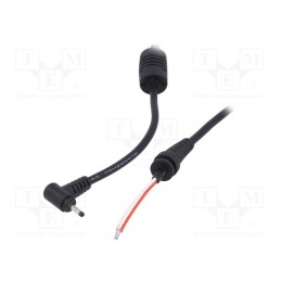 1 pcs x AKYGA - AK-SC-07 - Cable, 2x0.5mm2, wires,DC 2,5/0,7 plug, angled, black, 1.2m