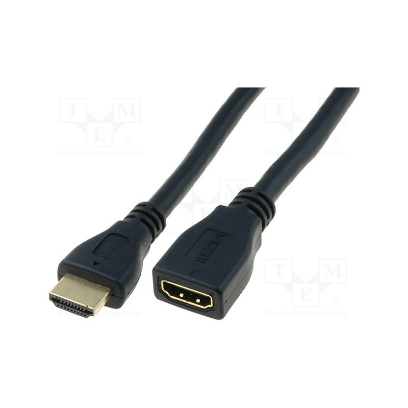 1 pcs x DIGITUS - AK-330201-030-S - Cable, HDMI 1.4, HDMI socket,HDMI plug, 3m, black