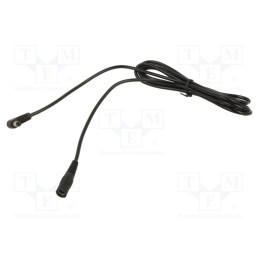 1 pcs x WEST POL - A25-C25-C050-200BK - Cable, 1x0.5mm2, DC 5,5/2,5 plug,DC 5,5/2,5 socket, angled, 2m