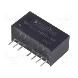 1 pcs x AIMTEC - AM1G-2405D-NZ - Converter: DC/DC, 1W, Uin: 18÷36V, Uout: 5VDC, Uout2: -5VDC, SIP8