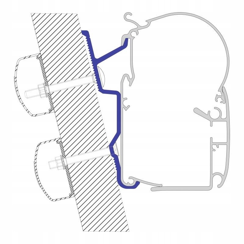 Adapter for awning pw1100 1500 fiat ducato dometic