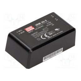 1 pcs x MEAN WELL - IRM-30-5 - Converter: AC/DC, 30W, 85÷264VAC, 5VDC, Iout: 6000mA, OUT: 1, 83%, PCB