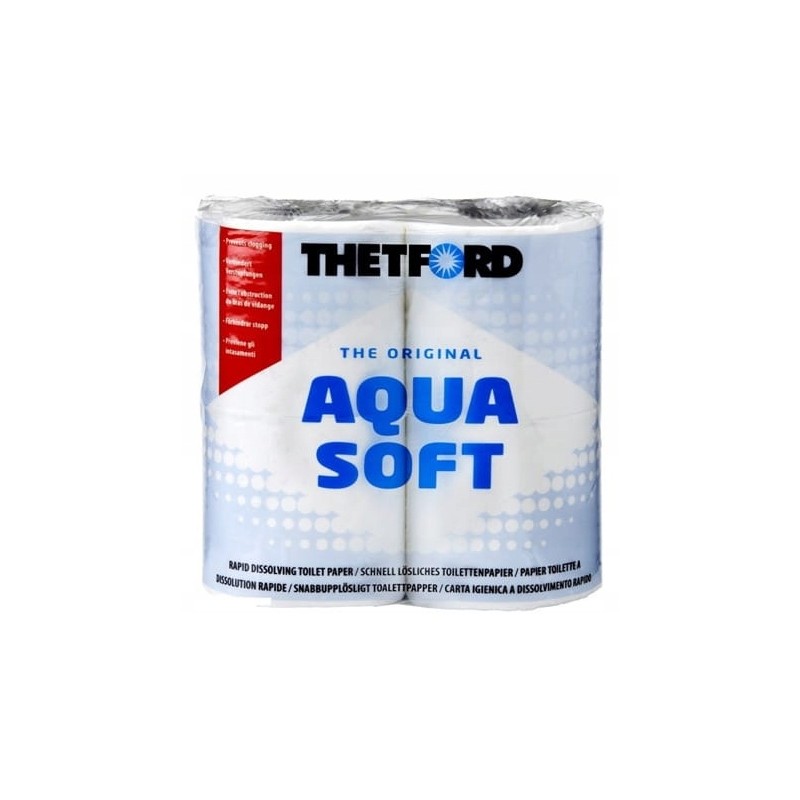Aqua soft toilet paper 4 rolls camping toilet