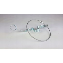 Trailer drawbar support with cable handle