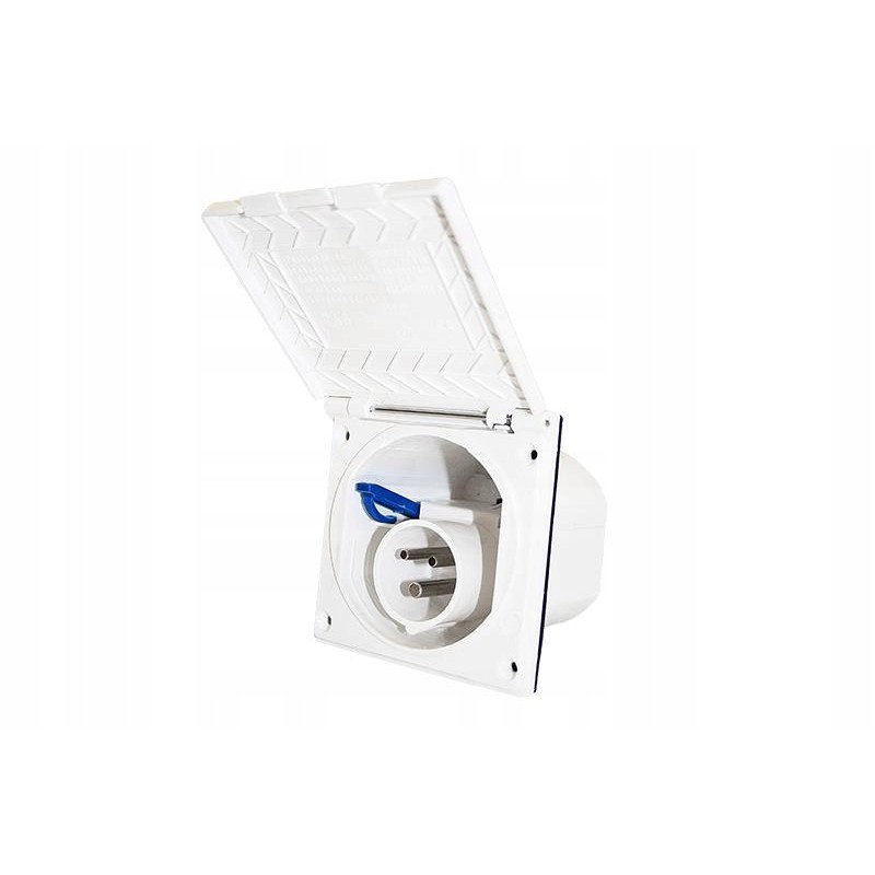 White 230v CEE socket for a Haba camper trailer