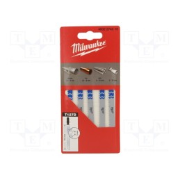 1 pcg x Milwaukee - 4932274315 - Hacksaw blade, aluminium, 75mm, 5pcs, Kind of holder: T