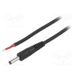 1 pcs x WEST POL - P40-TT-C100-150BK - Cable, 1x1mm2, wires,DC 4,0/1,7 plug, straight, black, 1.5m