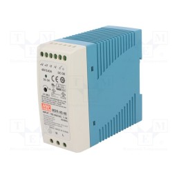 1 pcs x MEAN WELL - MDR-40-48 - Power supply: switched-mode, for DIN rail, 40W, 48VDC, 0.83A, 88%